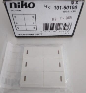 Niko Original White Toets 6 Voudige Drukknop Leds 101 60100