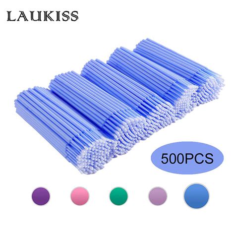 500pcslot Disposable Applicator Micro Brushes For Eyelash Extension Lash Cleaning Brushes Lip