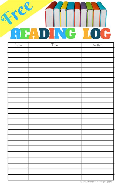 Free Printable Reading Log Worksheets