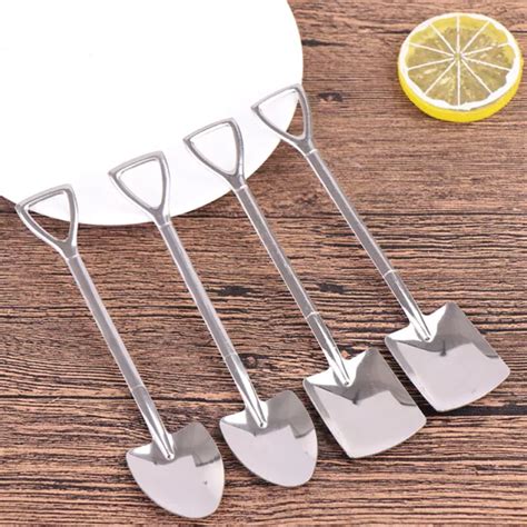 Pcs Set Stainless Steel Retro Shovel Ice Cream Coffee Spoon Creat Yp