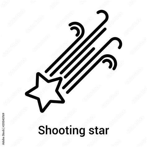 Shooting Star Icon Vector Sign And Symbol Isolated On White Background