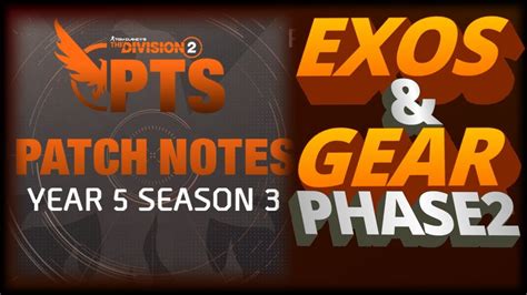 Division Pts Phase Season Patchnotes Neue Exos Gear