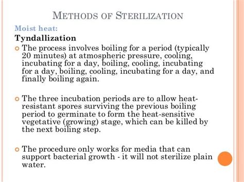 Sterilization and disinfection