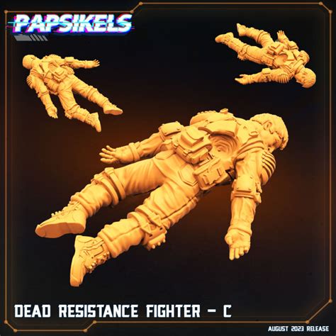 3D Printable DEAD RESISTANCE FIGHTER - C by PAPSIKELS MINIATURES