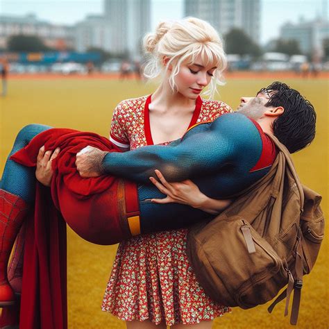 Gwen Stacy Lift Carry Superman By Wanderer326 On Deviantart