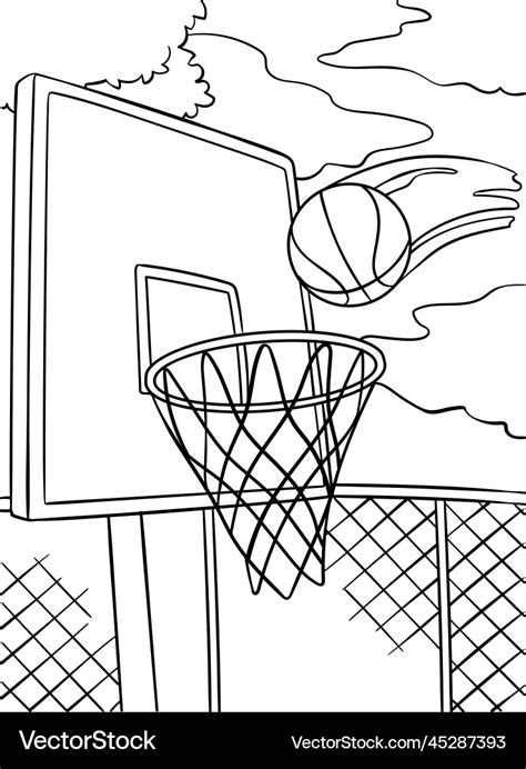 Basketball Ball Coloring Page