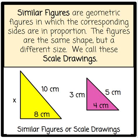 Scale Drawings Of Geometric Figures Independent Practice Worksheet