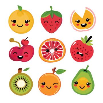 Happy Fruit Faces Flat Stickers, Pineapple, Fruit Juice, Pineapple ...