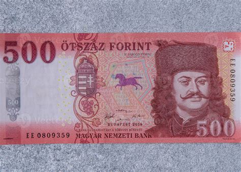 Banknote Of Forints The National Currency Of Hungary Front View