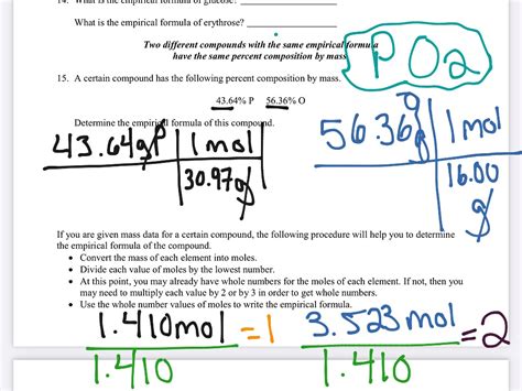 Ap Empirical Formula Science Showme