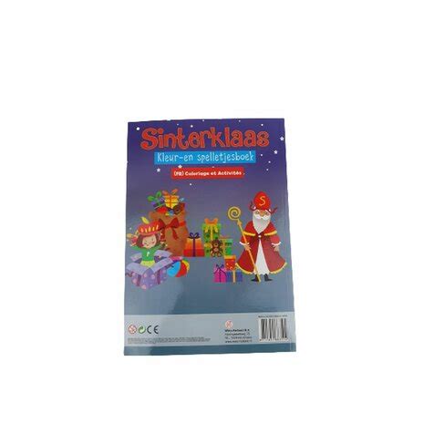 Sinterklaas Kleur En Spelletjesboek Met Stickers Paars Multicolor