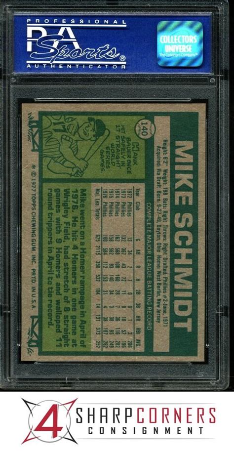 Topps Mike Schmidt Phillies Hof Psa Ebay