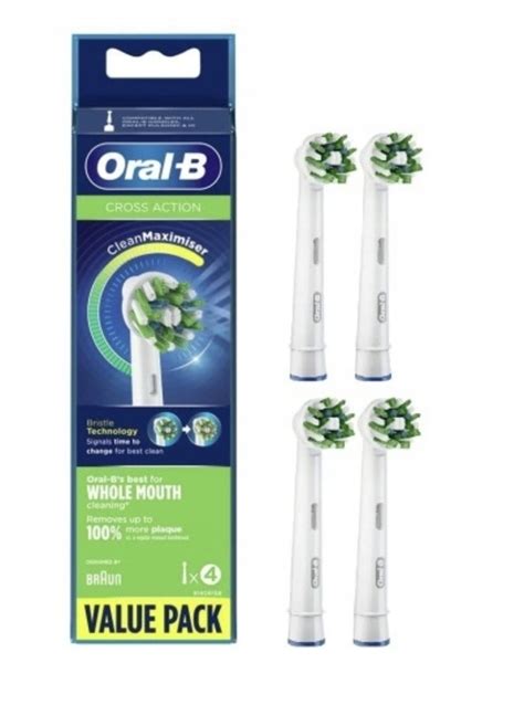 Oral B Cross Action KoŃcÓwki Do Szczoteczki 4szt Sklep Opinie Cena