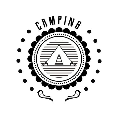 camping logo design vector 6549416 Vector Art at Vecteezy