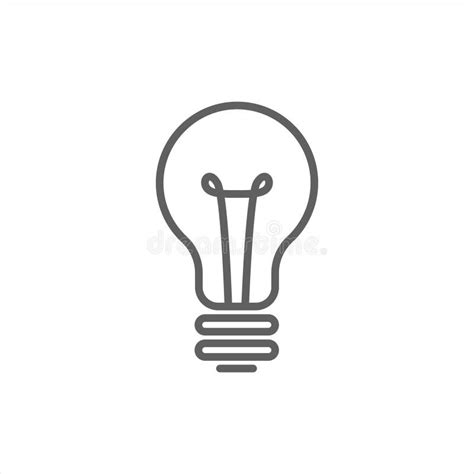 Light Bulb Line Icon A Simple Element Isolated On A White Background