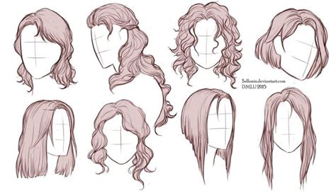 Hairstyles By Sellenin On Deviantart Sketches How To Draw Hair Art