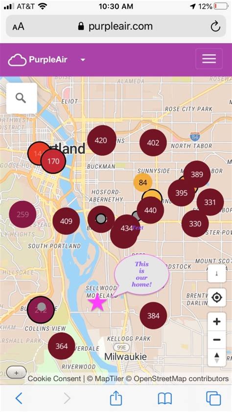 This is an AQI map right now of the air around my home today, Wednesday ...