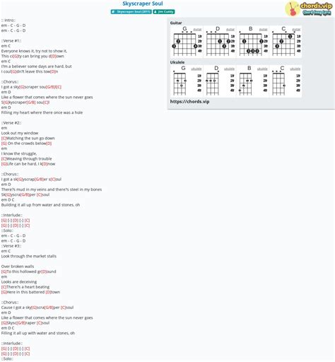 Chord: Skyscraper Soul - tab, song lyric, sheet, guitar, ukulele ...