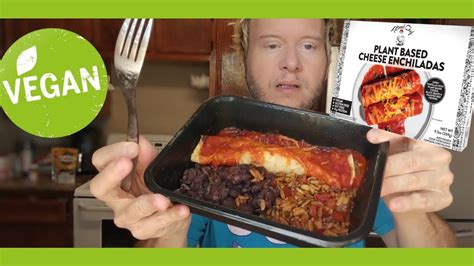 Tattooed Chef Plant Based Cheese Enchilada Meal Review Vegan Youtube