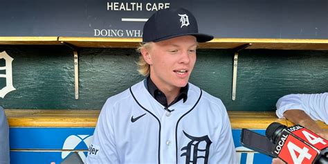 Max Clark visits Comerica Park before Padres game