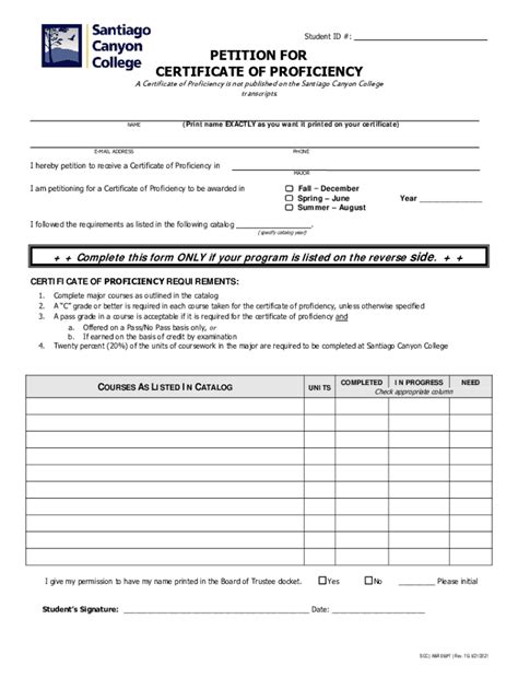 Fillable Online Associate Degree Petition Certification Plan B Csu