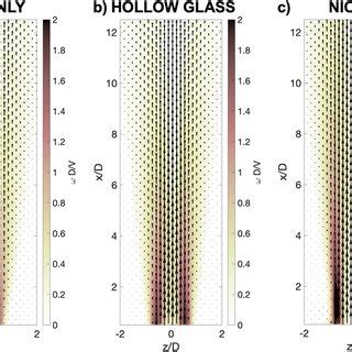 Sample Instantaneous Velocity Vector Fields Near The Jet Centerline For