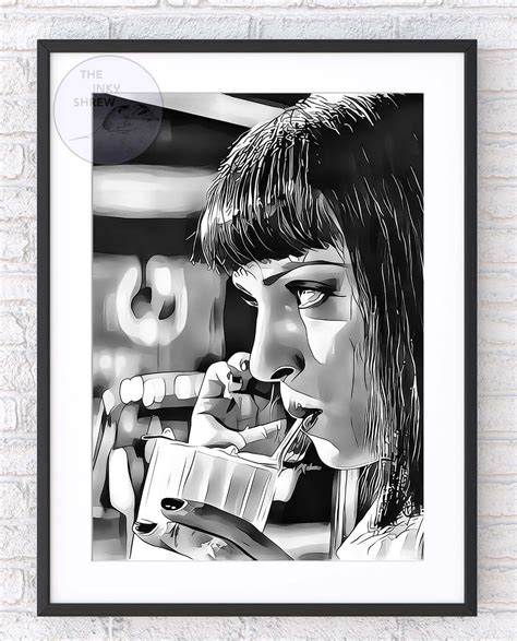 Mia Wallace Milkshake Print Pulp Fiction Print Pulp Fiction Etsy