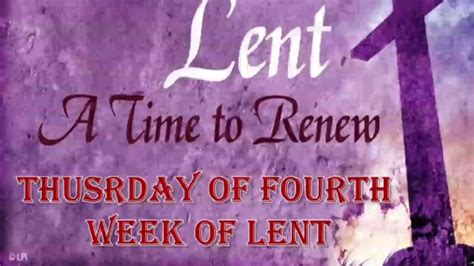 LENTEN PRAYER Day 30 Thursday Of Fourth Week Of Lent YouTube