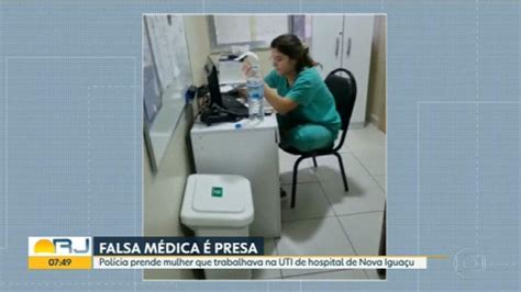 Vídeo Falsa médica é presa em flagrante Bom Dia Rio G1