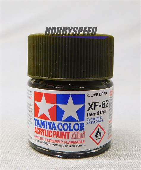 Tamiya Xf Mini Acrylic Paint Flat Olive Drab Ml Bottle