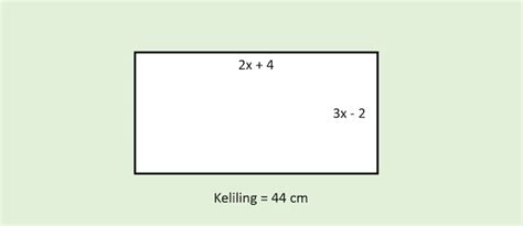 1 Mencari Luas Persegi Panjang Diketahui Panjang 2x4 Lebar 3x 2