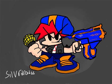 I draw bf with a nerf gun : r/FridayNightFunkin