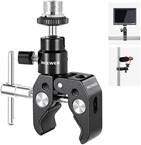 SMALLRIG Super Clamp Mount With Ball Head Mount Hot Shoe Adapter And