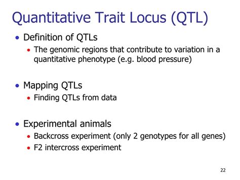 Ppt Statistical Methods For Quantitative Trait Loci Qtl Mapping