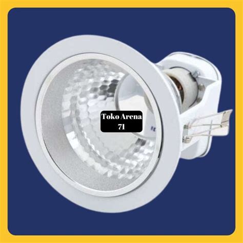 Jual Fitting Lampu Rumah Downlight Philips Warna Silver Warna Putih