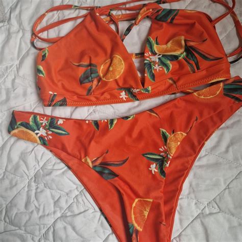 ZAFUL Women S Orange Bikini And Tankini Bottoms Depop