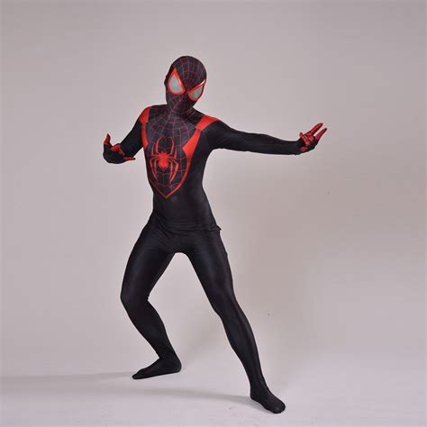 Disfraz Traje Miles Morales Spiderman Adulto Ni O Cosplay