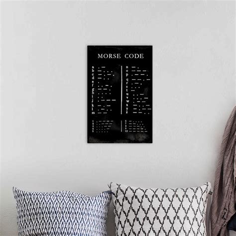 Morse Code Chart Framed Prints Coding Big Canvas Art