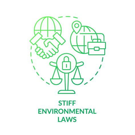 Stiff environmental laws green gradient concept icon. Sustainable