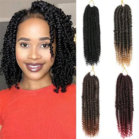 Passion Twist Hair 10inch Water Wave Crochet Hair Black Passion Twist Crochet Hair For Women