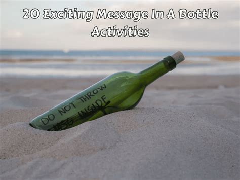 20 Exciting Message In A Bottle Activities Teaching Expertise