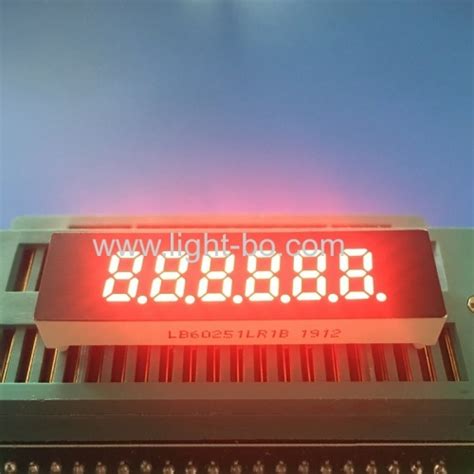 Super Red Small Size 025 6 Digits 7 Segment Led Display Common