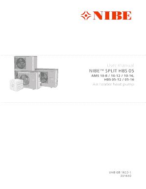 Fillable Online Air Water Heat Pump Nibe Split Hbs Nibe Eu Fax