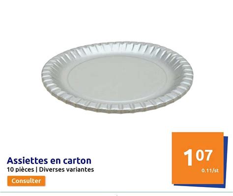 Promo Assiettes En Carton Chez Action Icatalogue Fr