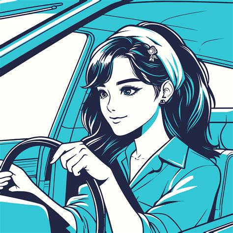 Download Lady Driving Car Royalty Free Vector Graphic Pixabay