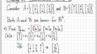 Find The Transition Matrix From B To B