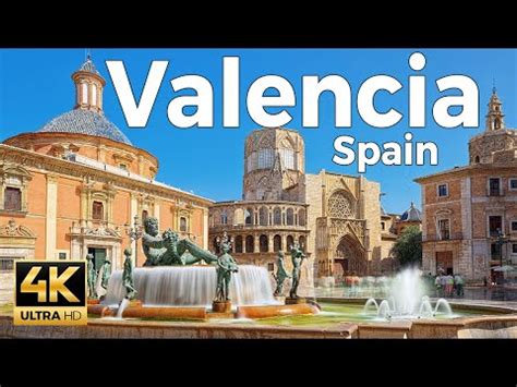 Valencia Spain Walking Tour 4k Ultra HD 60fps With Captions City