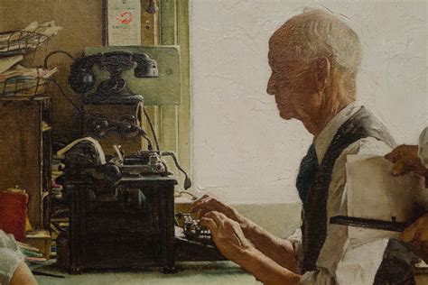 Norman Rockwell Visits A Country Editor Close Up By Norman