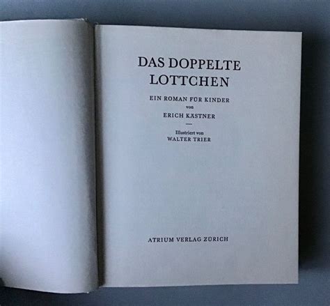 Kinderbuch Klassiker Erich Kästner Das doppelte Lottchen Kaufen auf