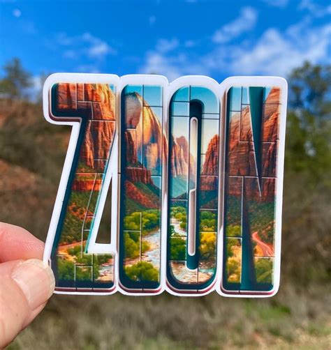 Zion Sticker Zion Park Travel Nature National Parks Utah Red Rocks Zion Sticker Sticker